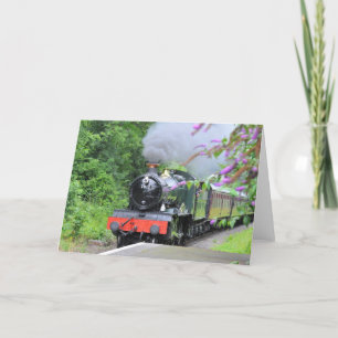 Carte de voeux Steam Train
