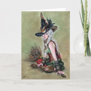 Carte de voeux Steampunk Witch