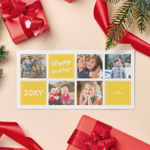 Carte de vœux stylée Joyeuses Fêtes 5 photos en co