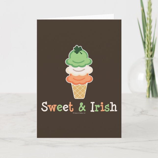 Carte de voeux sucrée et irlandaise (Devant)