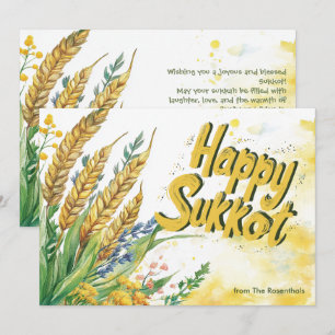 Carte de voeux Sukkot Golden Harvest