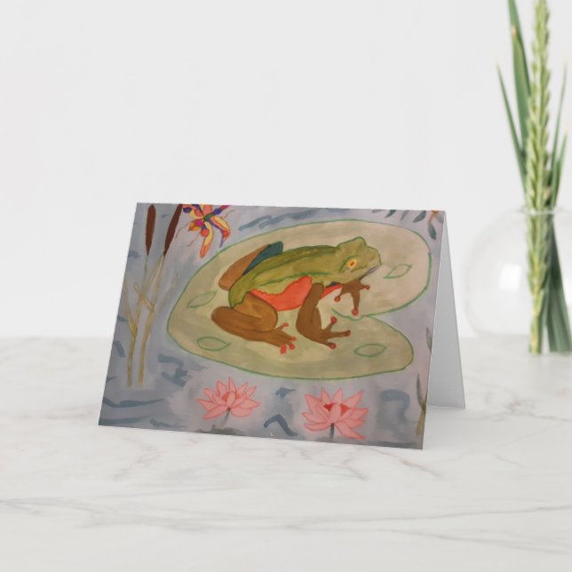 Carte de voeux Summer Frog Pond (Devant)