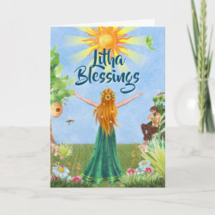 Carte de voeux Summer Sun Litha Solstice Wicca