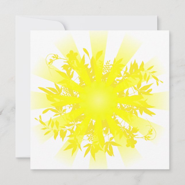 Carte de voeux Sun d'été jaune (Devant)
