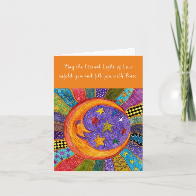 Carte de voeux Sun, Moon et Stars (Devant)
