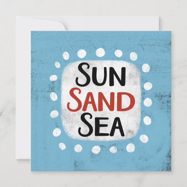 Carte de voeux Sun Sand Sea (Devant)