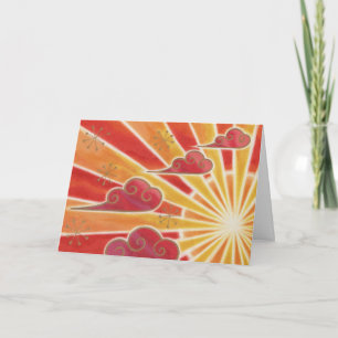 Carte de voeux Sunset Merci