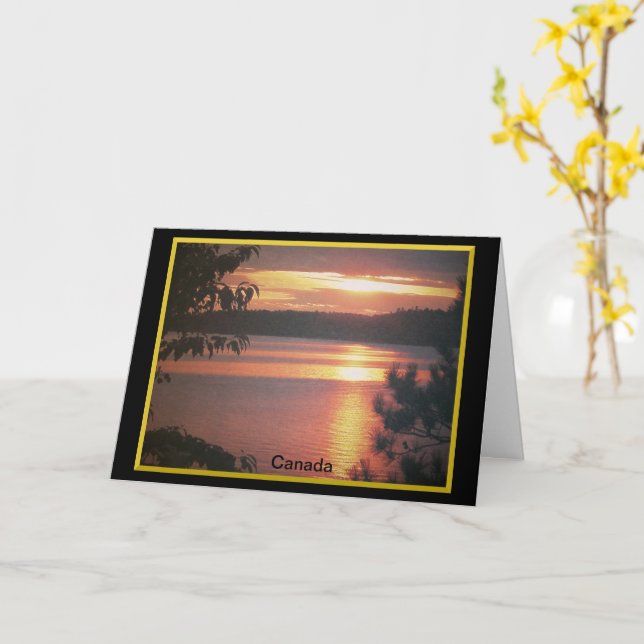 Carte de voeux Sunset pour n'importe qui/n'importe (Fleur jaune)