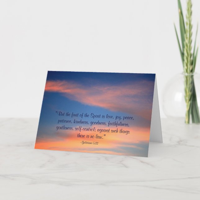 Carte de voeux Sunset Sky Christian (Devant)