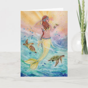 Carte de voeux Sunshine Sea Mermaid par Renee