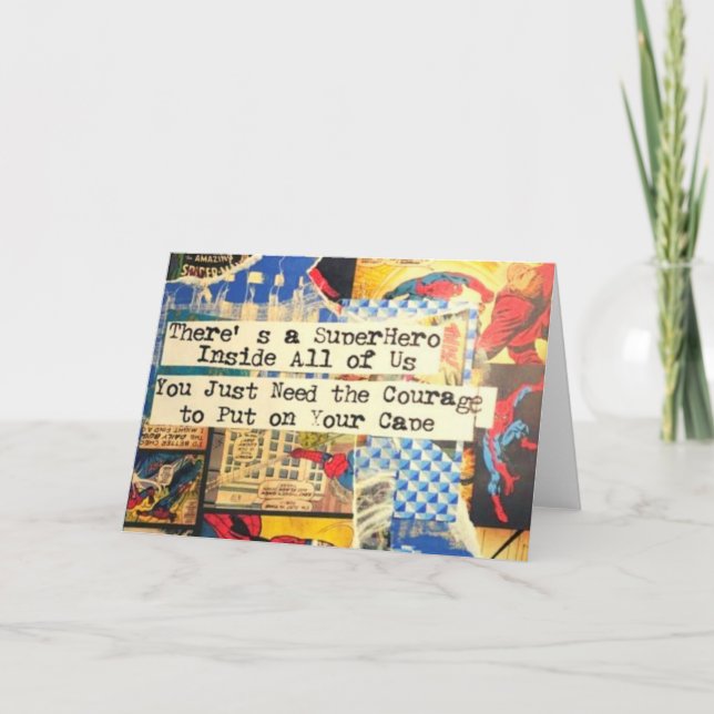 Carte de voeux Super Hero (Devant)
