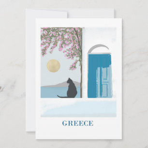 Carte de voeux sur le thème de la Grèce,