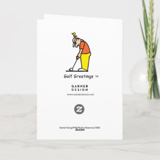 Carte de voeux sur le thème du golf
