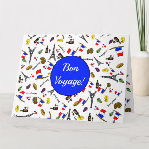 Carte de vœux sur le thème français Bon Voyage