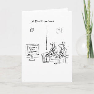 Carte de voeux sur les écarts hommes-femmes