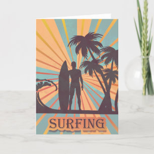 Carte de voeux Surfer Dude