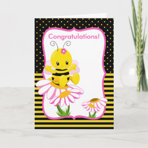 Carte de voeux Sweet Baby Bee Girl