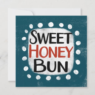 Carte de voeux Sweet Honey Bun