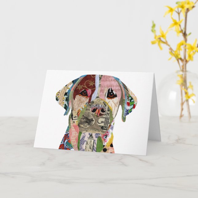 Carte de voeux Sweet Labrador Retriever Chien (Fleur jaune)