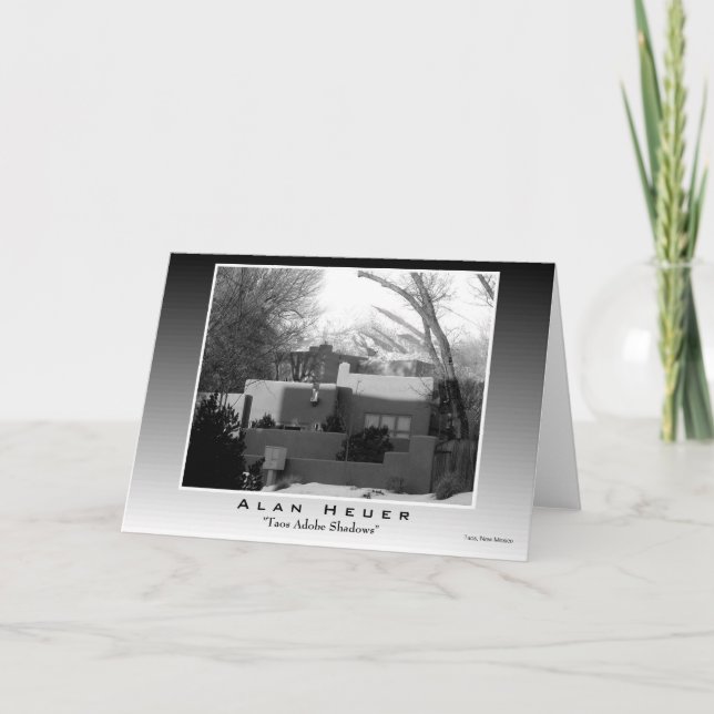 Carte de voeux - "Taos Adobe Shadows" (Devant)