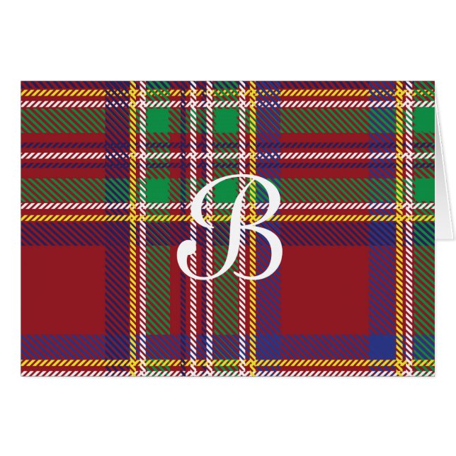 Carte de voeux Tartan (Devant horizontal)