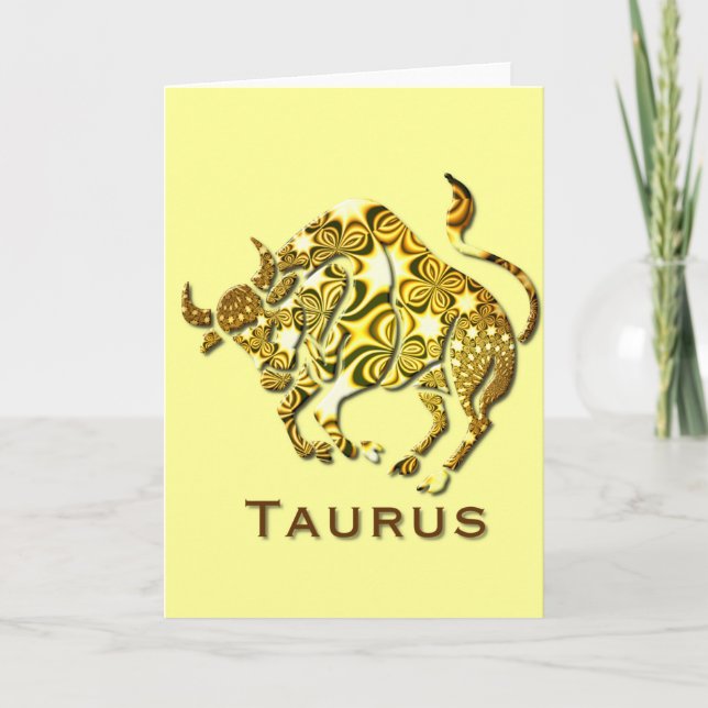 Carte de voeux Taurus Zodiac (Devant)