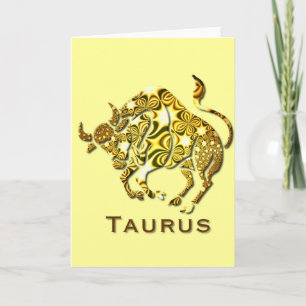 Carte de voeux Taurus Zodiac