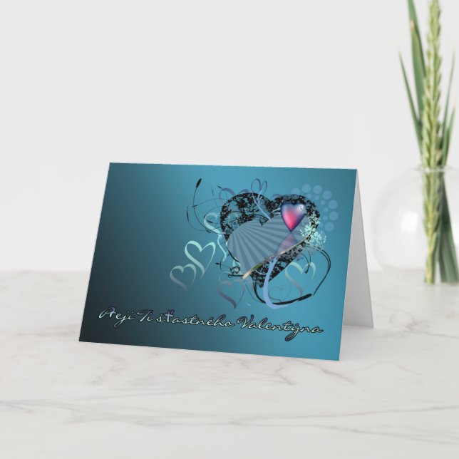 Carte de voeux tchécoslovaque du jour de valentine (Devant)