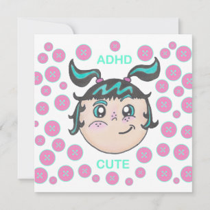 Carte de vœux TDAH avec illustration "TDAH Mignon"