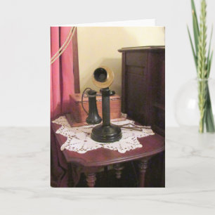 Carte de voeux téléphonique antique