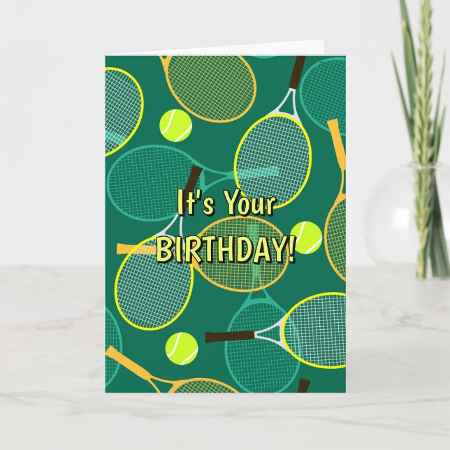 Carte de voeux Tennis Design (Devant)
