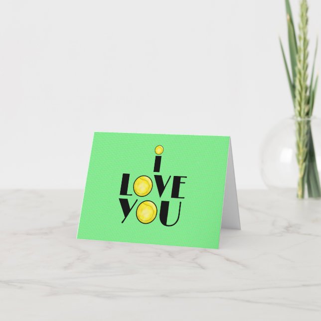Carte de vœux Tennis je t'aime (Devant)