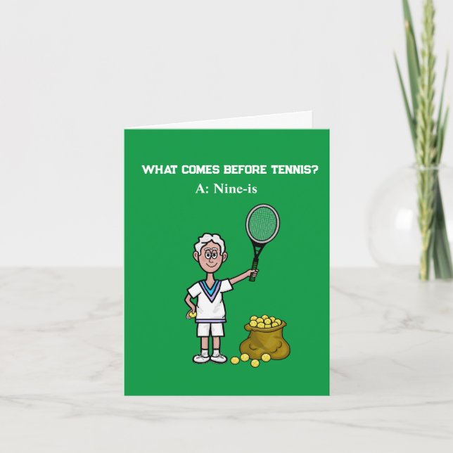 Carte de voeux Tennis Retraite (Devant)