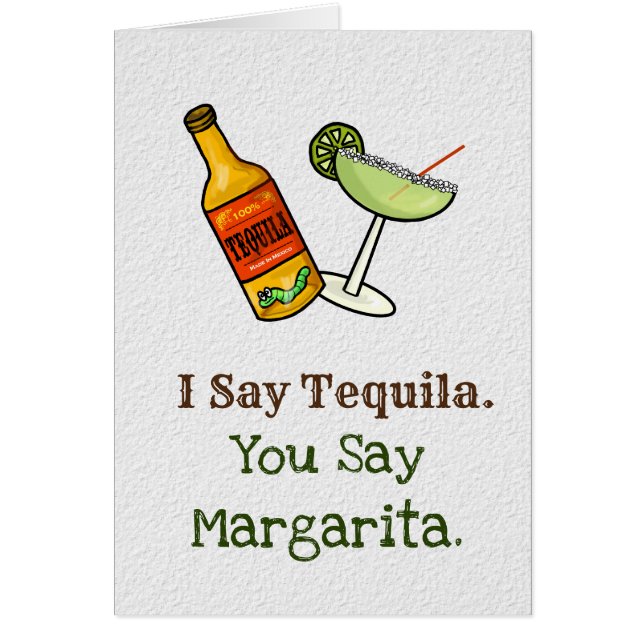 Carte de voeux Tequila & Margarita Romantic Couple (Devant)