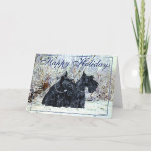 Carte de vœux Terrier Écossais