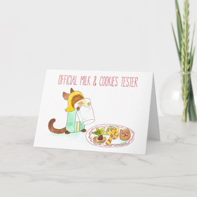 Carte de voeux Tester Milk & Cookies (Devant)