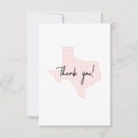 Carte de vœux Texas Merci Blush Hearts