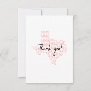 Carte de voeux Texas Merci Blush Hearts