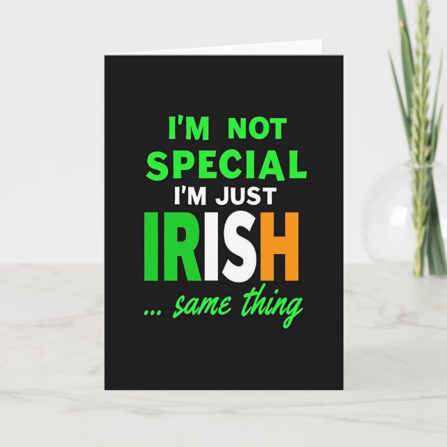 Carte de vœux texte Couleurs Irlandaises (Devant)