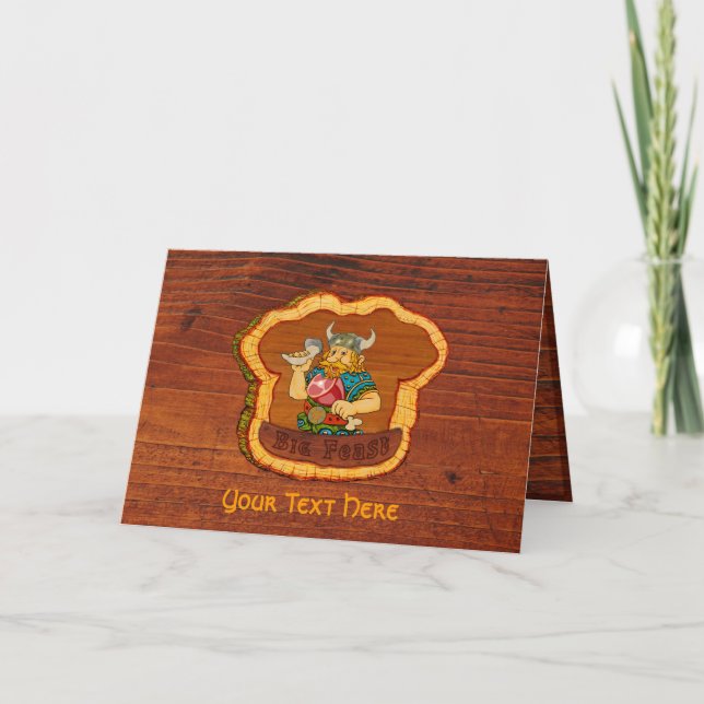 Carte de voeux texte personnalisable Viking (Devant)