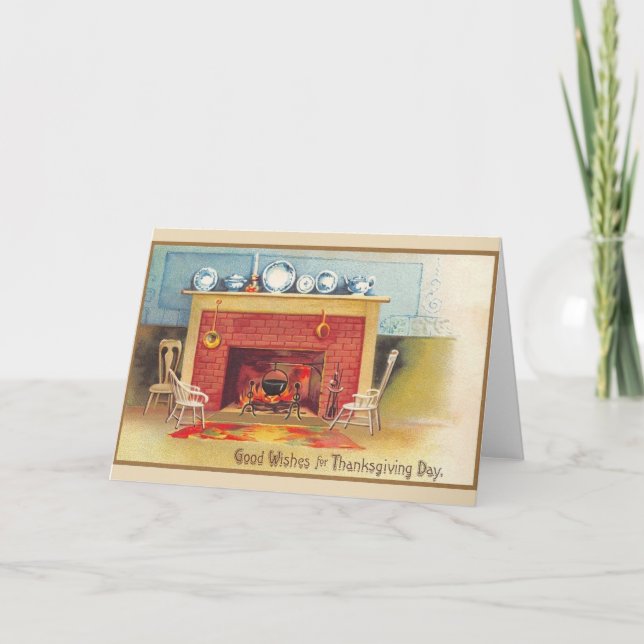 Carte de voeux Thanksgiving Heart vintage (Devant)