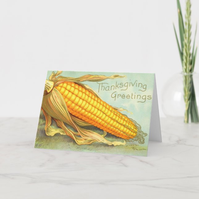 Carte de voeux Thanksgiving vintage (Devant)