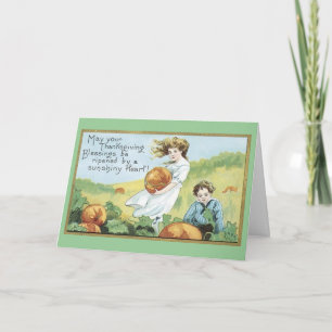 Carte de voeux Thanksgiving vintage