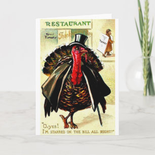 Carte de voeux Thanksgiving vintage