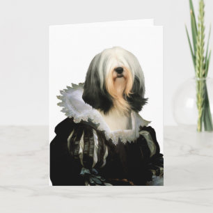 Carte de voeux Tibétain Terrier Nobility Chiens Ca