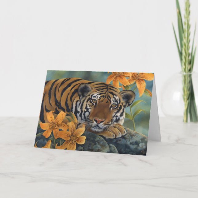 Carte de voeux Tiger (Devant)