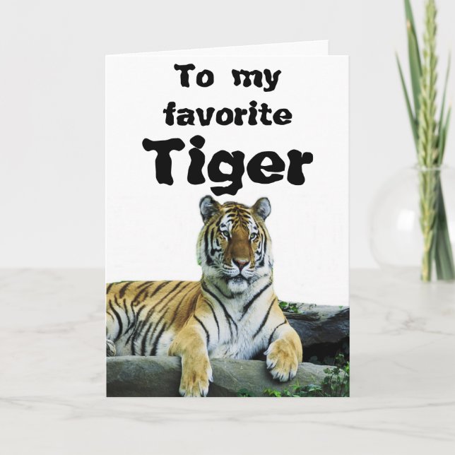 Carte de voeux Tiger (Devant)