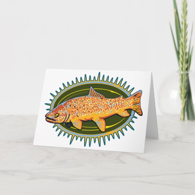 Carte de voeux Tiger Truite (Devant)
