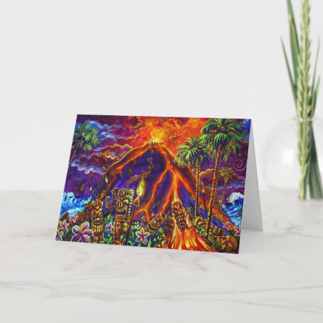 Carte de voeux Tiki Sacrifice (Devant)
