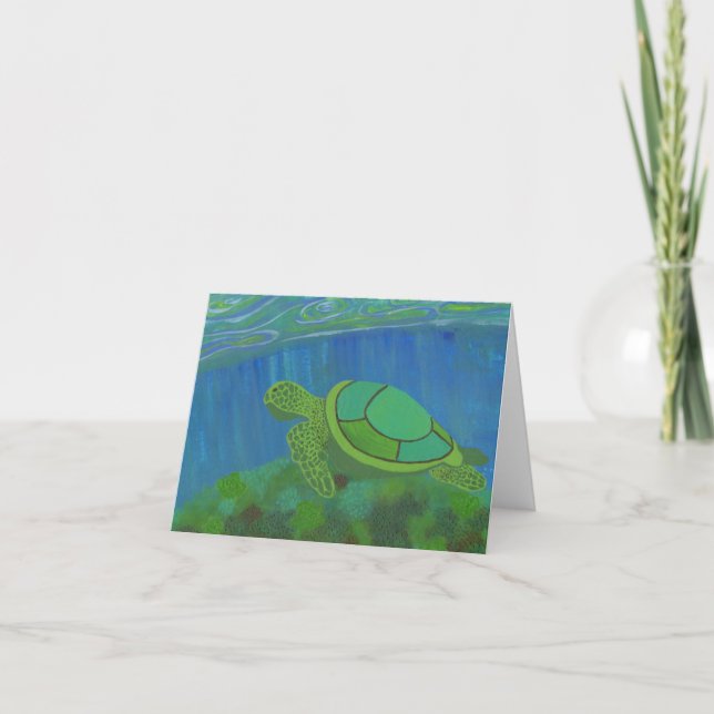 Carte de vœux Tortue marine pour toutes occasions (Devant)